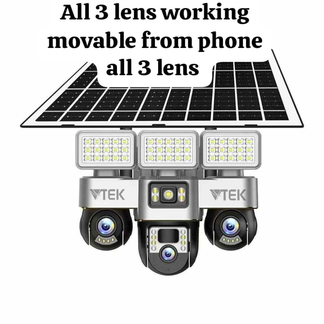 Solar 6MP Three View Outdoor Siren Camera Hi-easy