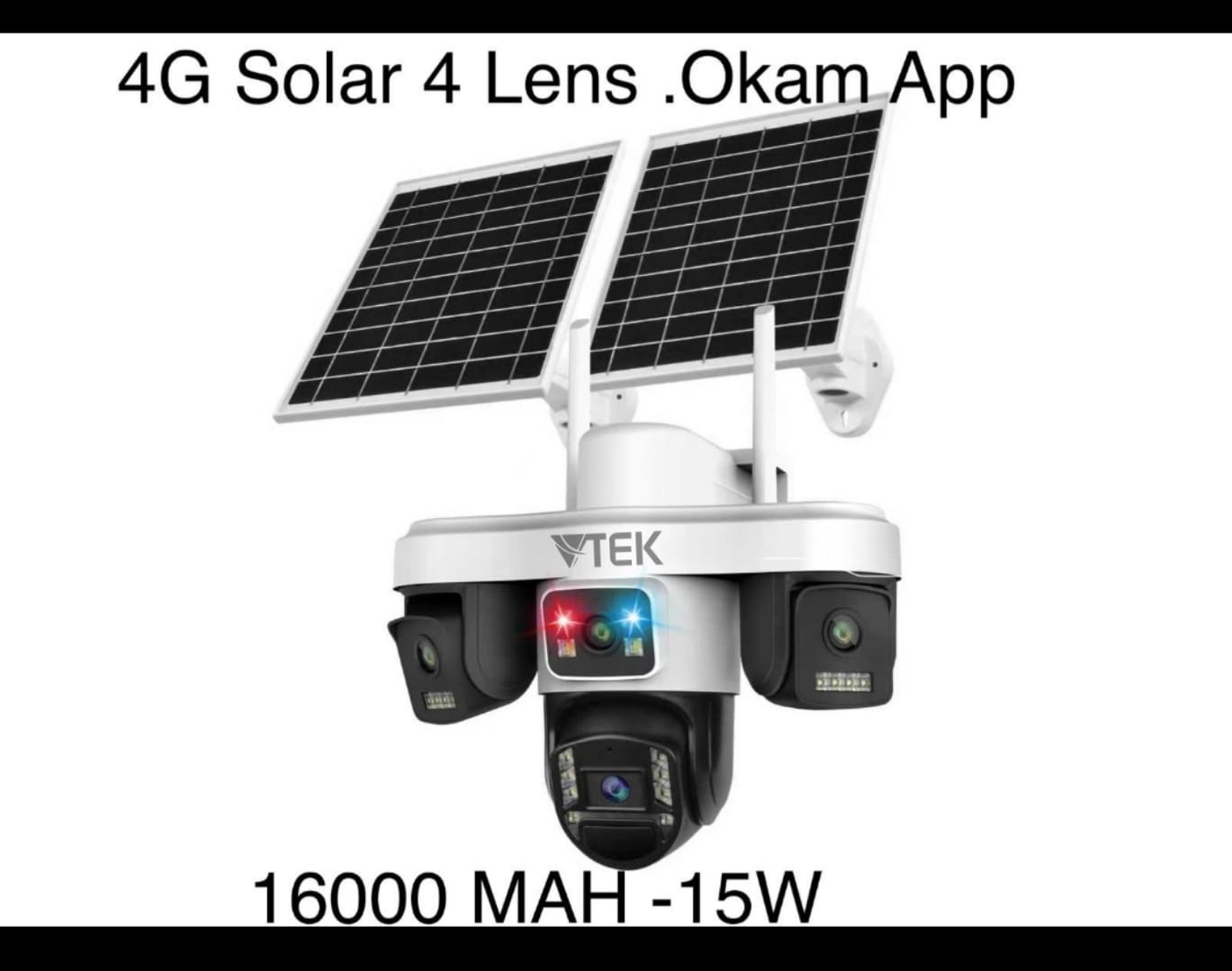 Solar 6MP Four View Outdoor Camera Okam-Pro