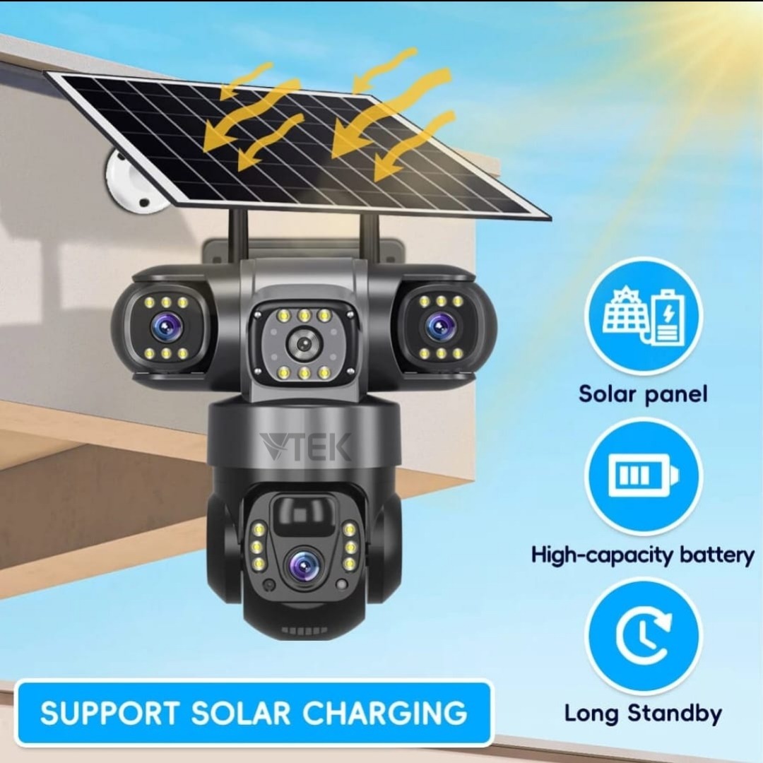 Solar 5MP Three View Outdoor Camera V380