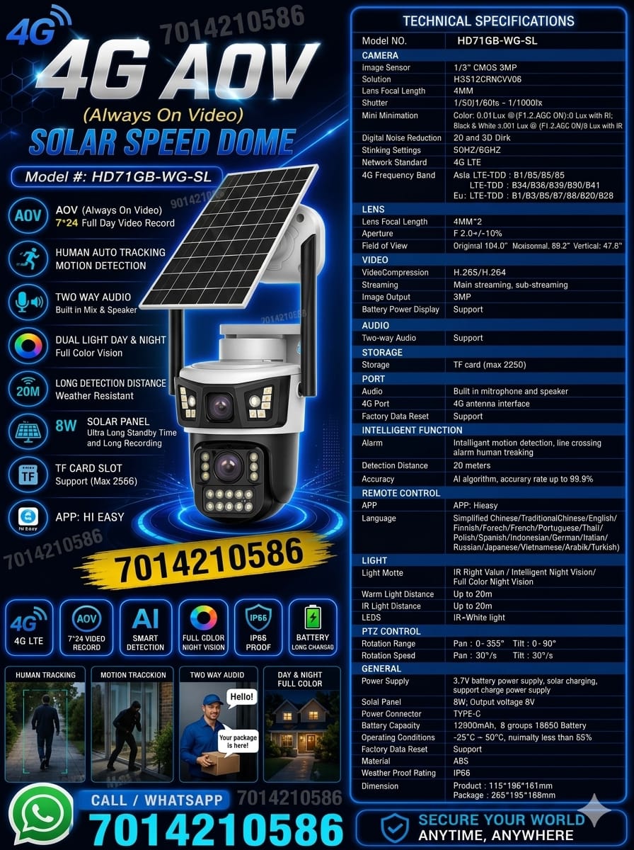 Solar 6MP Dual View Outdoor Siren Camera Hi-easy - Image 2