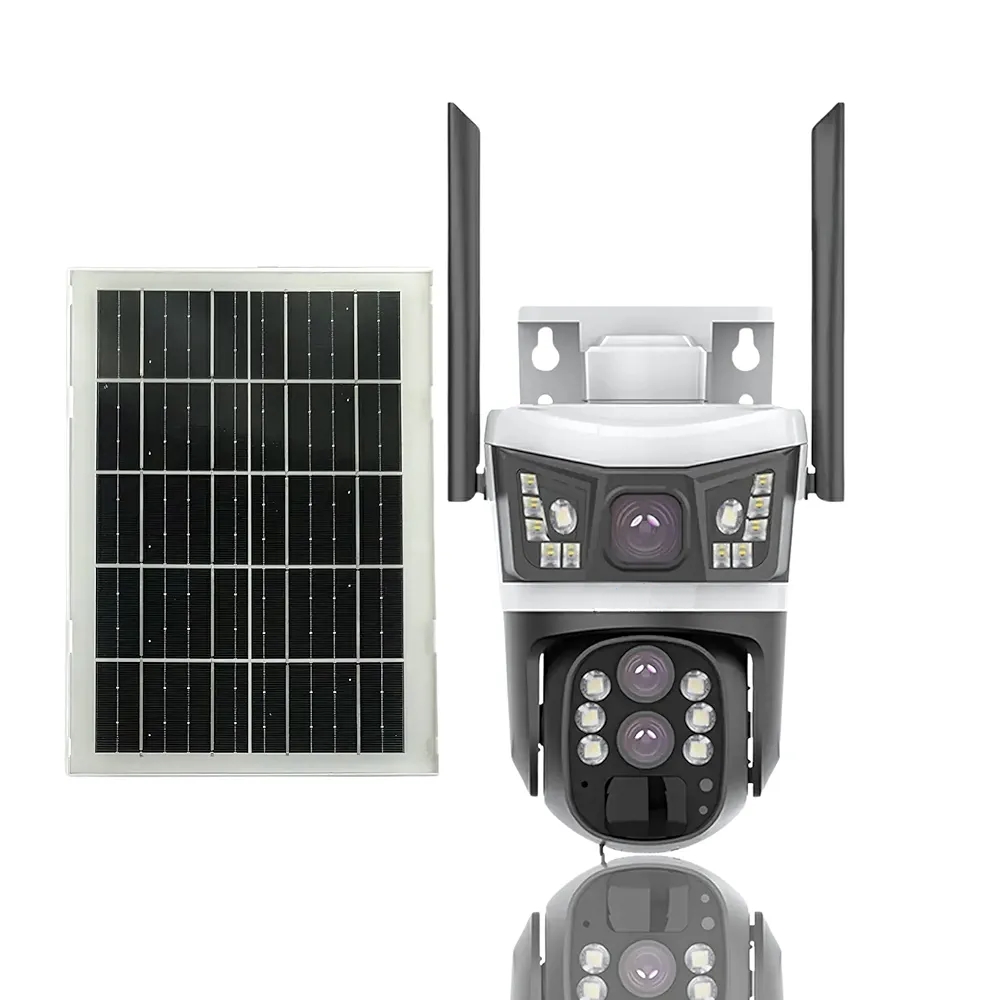Solar 6MP Dual View Outdoor Siren Camera Hi-easy