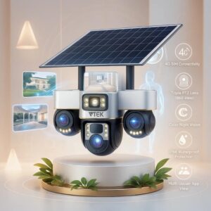Solar 6MP Four View Outdoor Camera V380