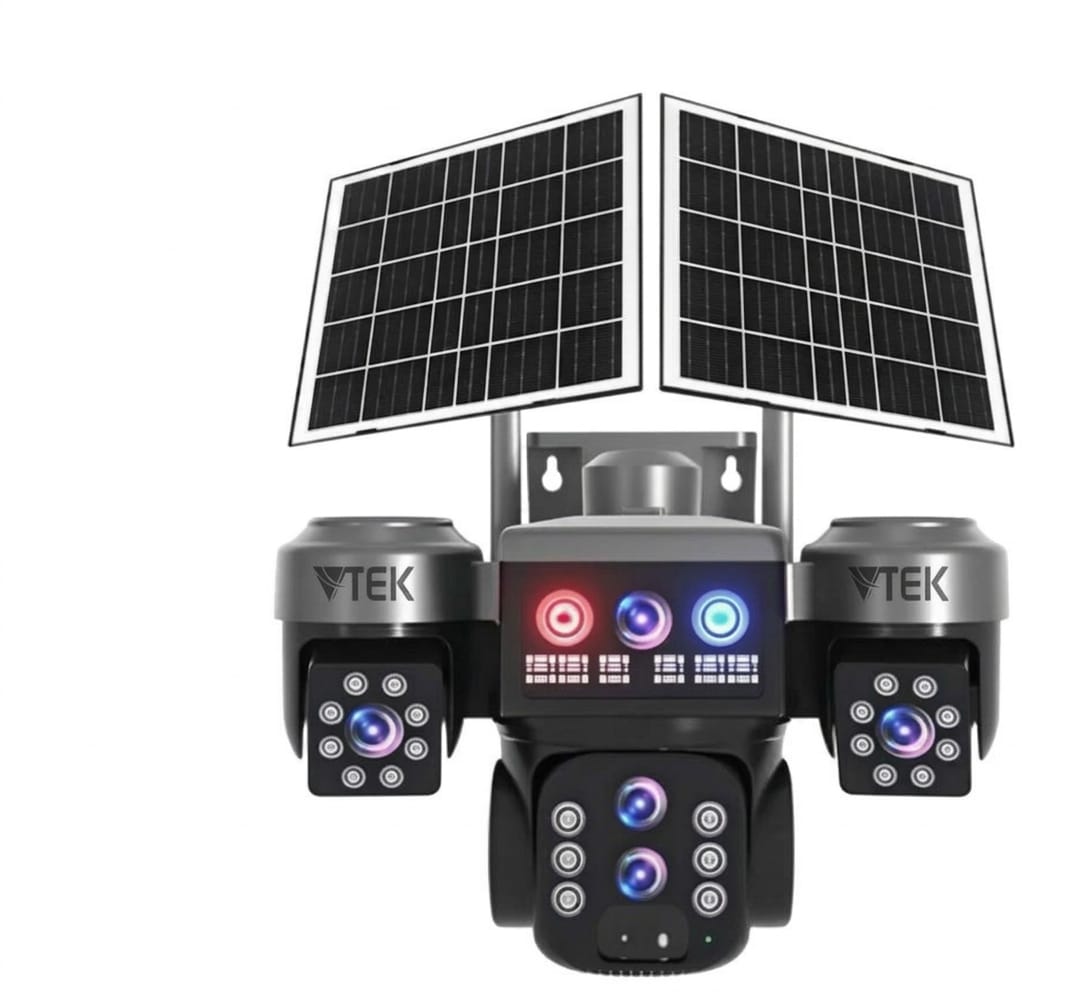 Solar 6MP Four View Outdoor Siren Camera Hi-easy