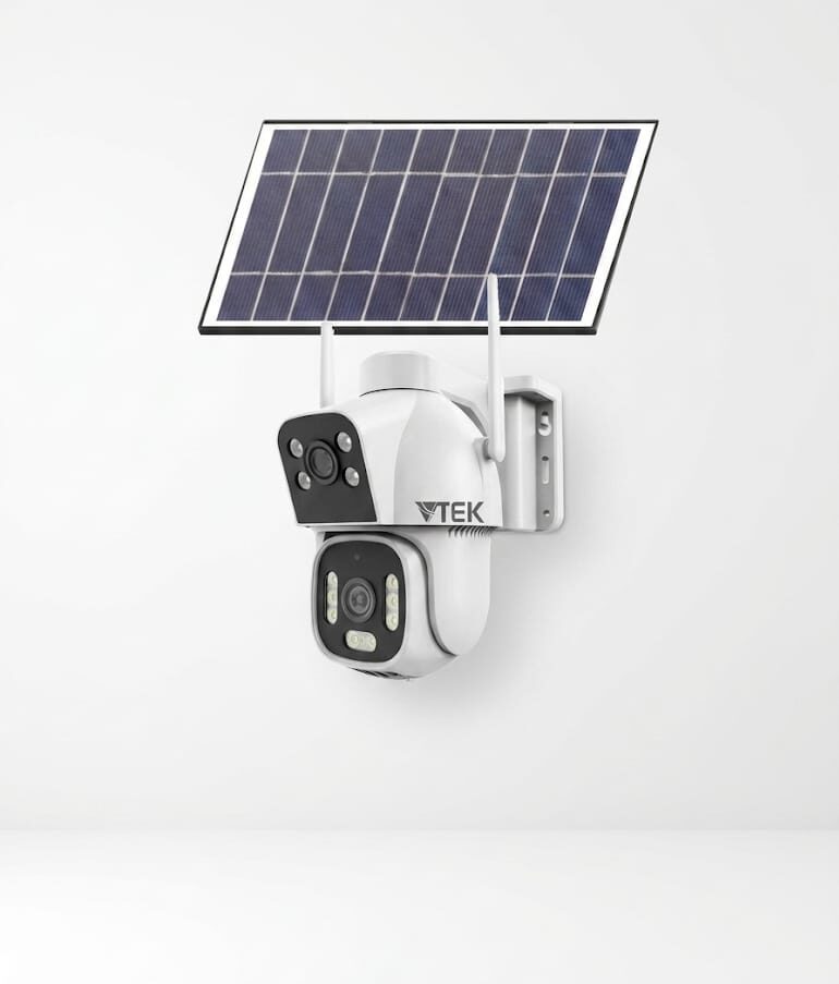 Solar 6MP Dual View Outdoor Siren Camera Hi-easy