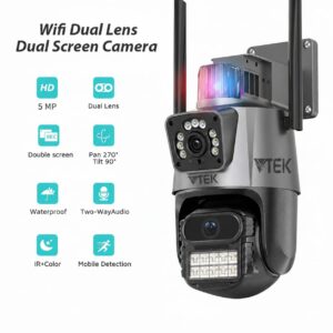 5MP 2Lens PTZ Outdoor V380